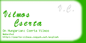 vilmos cserta business card